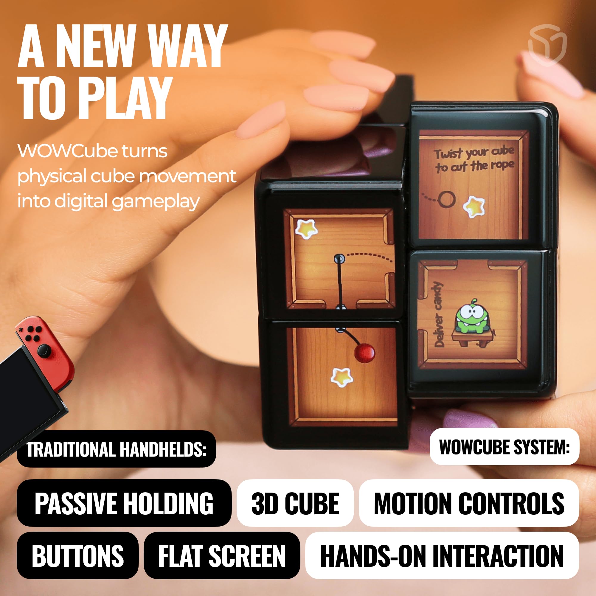 WOWCUBE System Black Edition - Plataforma portátil de juegos de
